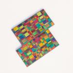 Handmade Paper Coasters Colorful Striped Mosaic