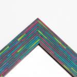 Wall Mirror Colorful Thin Striped Handmade Paper..